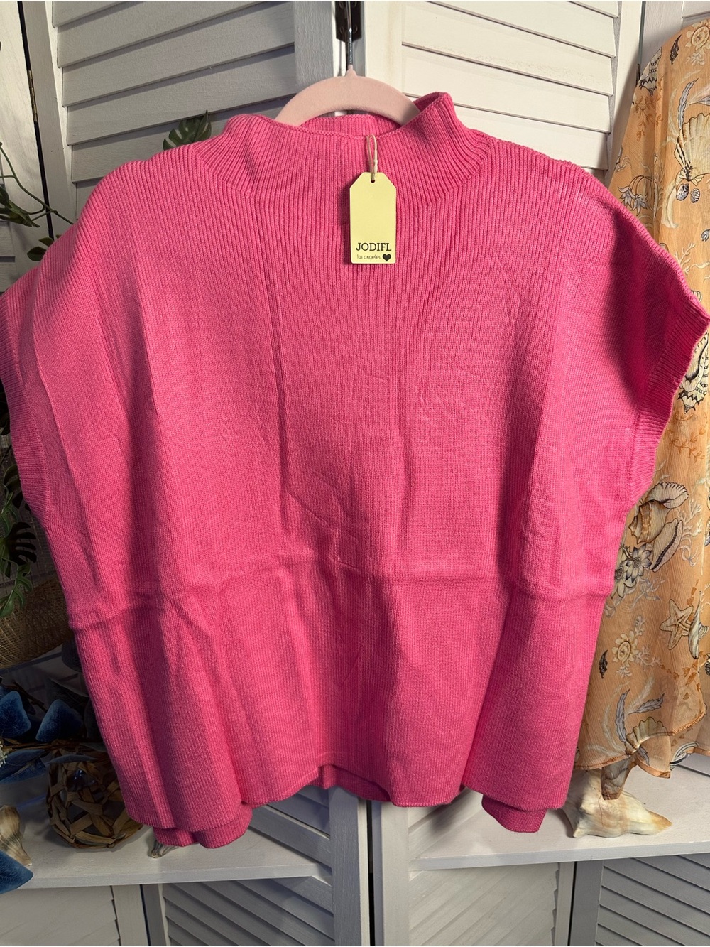 JODIFL Hot Pink over sized Sweater - Picture 2 of 6